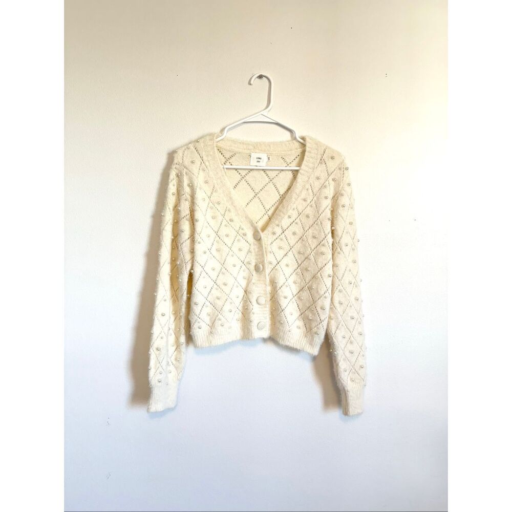 Luna Ivy Pearl Cardigan Sweater